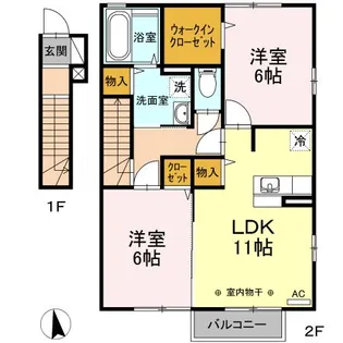 ステラハウス B【2階】の間取り