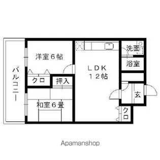 ウエストビレッジ春日【3階】の間取り