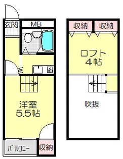 メゾン・ドゥ・小町【2階】の間取り