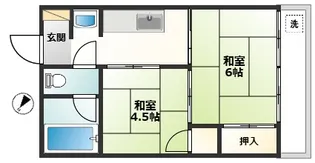 ハイツ大川【2階】の間取り