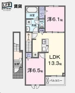 ハレレアIIB【2階】の間取り