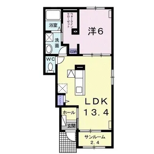 エスペランサ M I【1階】の間取り