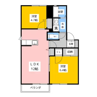 ピア E棟【2階】の間取り
