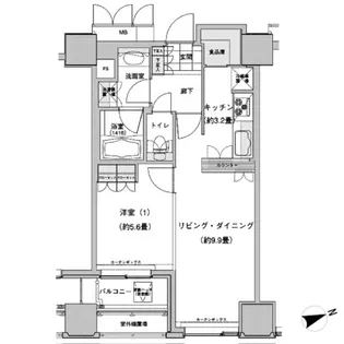 ウエストパークタワー池袋【22階】の間取り