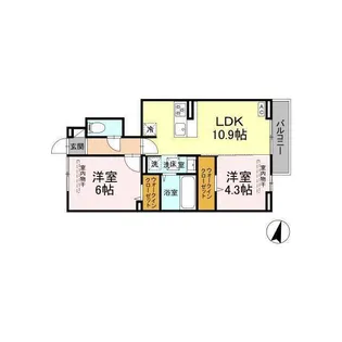 D-room LC Villas【1階】の間取り