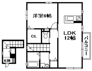 ボヌール【1階】の間取り