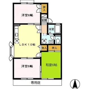 ファミール蓮台寺A【1階】の間取り