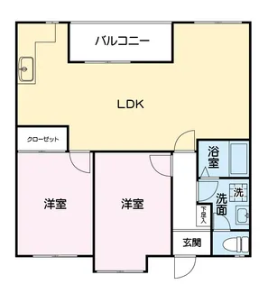 ボヌール長淵【3階】の間取り
