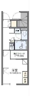 レオパレスフィオーレ【1階】の間取り