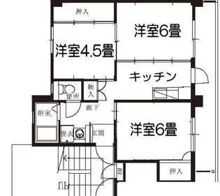 ハイツ下津【5階】の間取り