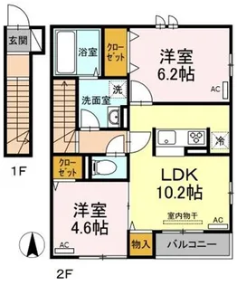 ロイジェント井荻B棟【2階】の間取り
