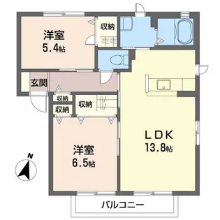 アネックス B棟【1階】の間取り