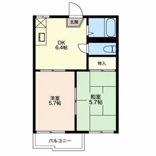 フォーブルホリエA【2階】の間取り