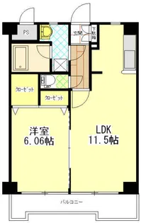 リベラいわき【9階】の間取り