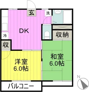 ラフォーレ上沢A【2階】の間取り