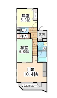 アゼリア六甲【4階】の間取り