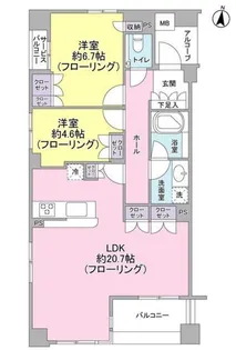ガーデンヴィラ三軒茶屋【6階】の間取り