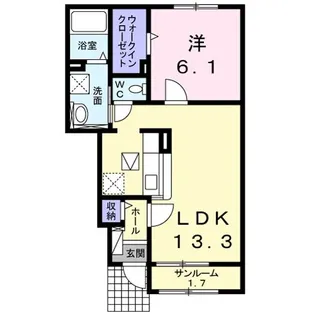 ウェスト・ネオ【1階】の間取り