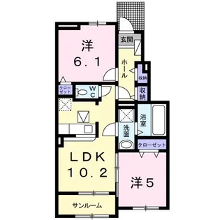 サンシーサイドIII【1階】の間取り