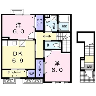 フロ-リッシュ・ヴィラ【2階】の間取り