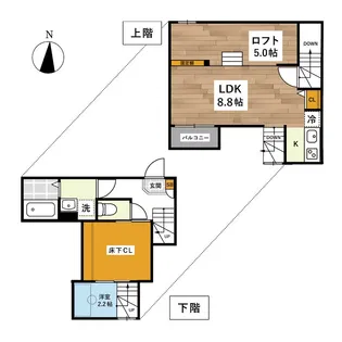 ADC熊本駅南ルミエール【2階】の間取り