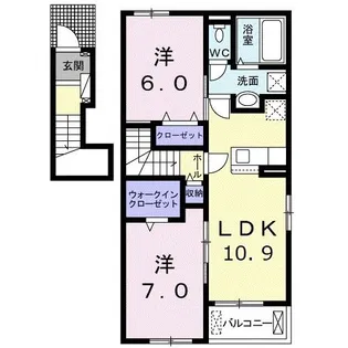 シャルマン壱番館【2階】の間取り