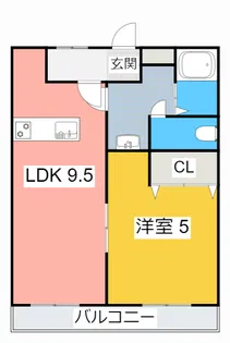 ハイツ若竹【1階】の間取り