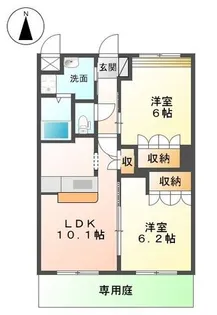 グリーングランデI【1階】の間取り