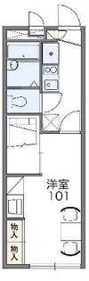 レオパレス国府【2階】の間取り