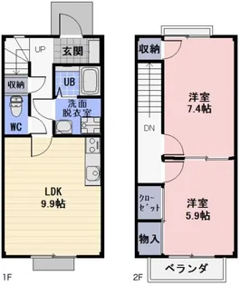 滋賀県近江八幡市北之庄町【一戸建】の間取り