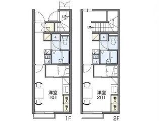 レオパレスカレーラ藤富【1階】の間取り