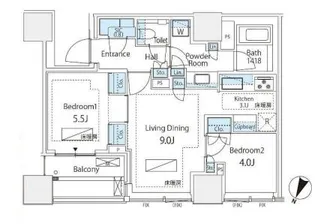 パークコート千代田四番町【8階】の間取り