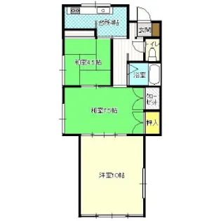 上堂ハイツ【2階】の間取り