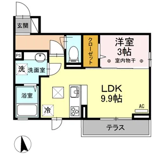 山形県山形市やよい1【アパート】の間取り