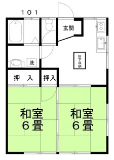 山口マンション【1階】の間取り