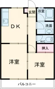 高山ハイツ【2階】の間取り