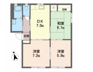 高知県南国市篠原【アパート】の間取り