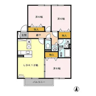 アトリオ A【1階】の間取り