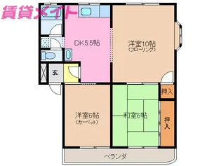 グレースハイツ【4階】の間取り