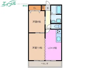 シャトレ桑名【5階】の間取り