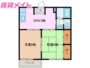 ピュアドミール白山【1階】の間取り