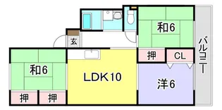 鈴峰ビル【5階】の間取り