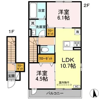アルモニー戸室【2階】の間取り