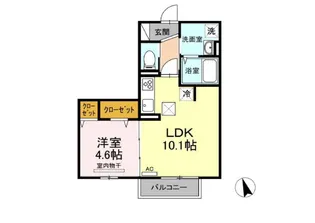 ロイジェントパ-クス富久山C【1階】の間取り