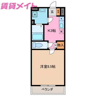 アップルIII【3階】の間取り