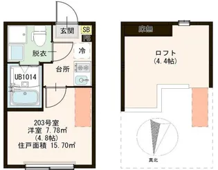 東京都江戸川区東小岩3【アパート】の間取り