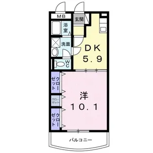 レジデンス辻が花2【2階】の間取り