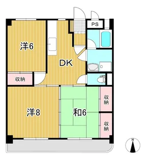ハイム・ベルマリーナ【5階】の間取り