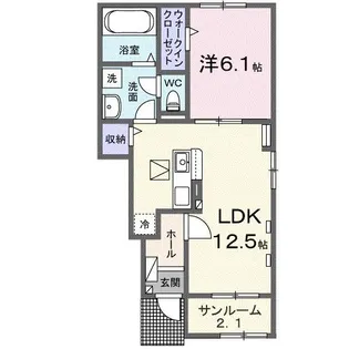 クリアネスI【1階】の間取り