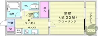 ヴィンダーバール愛【5階】の間取り